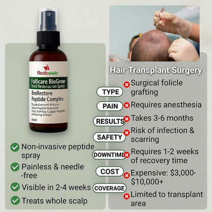 Follicure BioGrow Hair Restoration Spray 50 ml (Pack of 2)